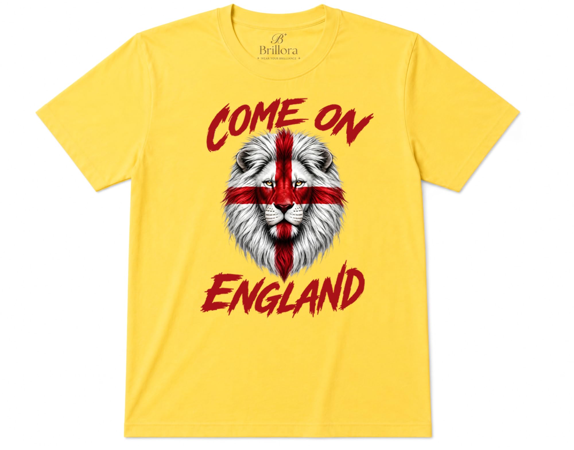 England 2026 T-Shirt - England Football Fan Shirt - Football Supporter Gift Tee Top Yellow