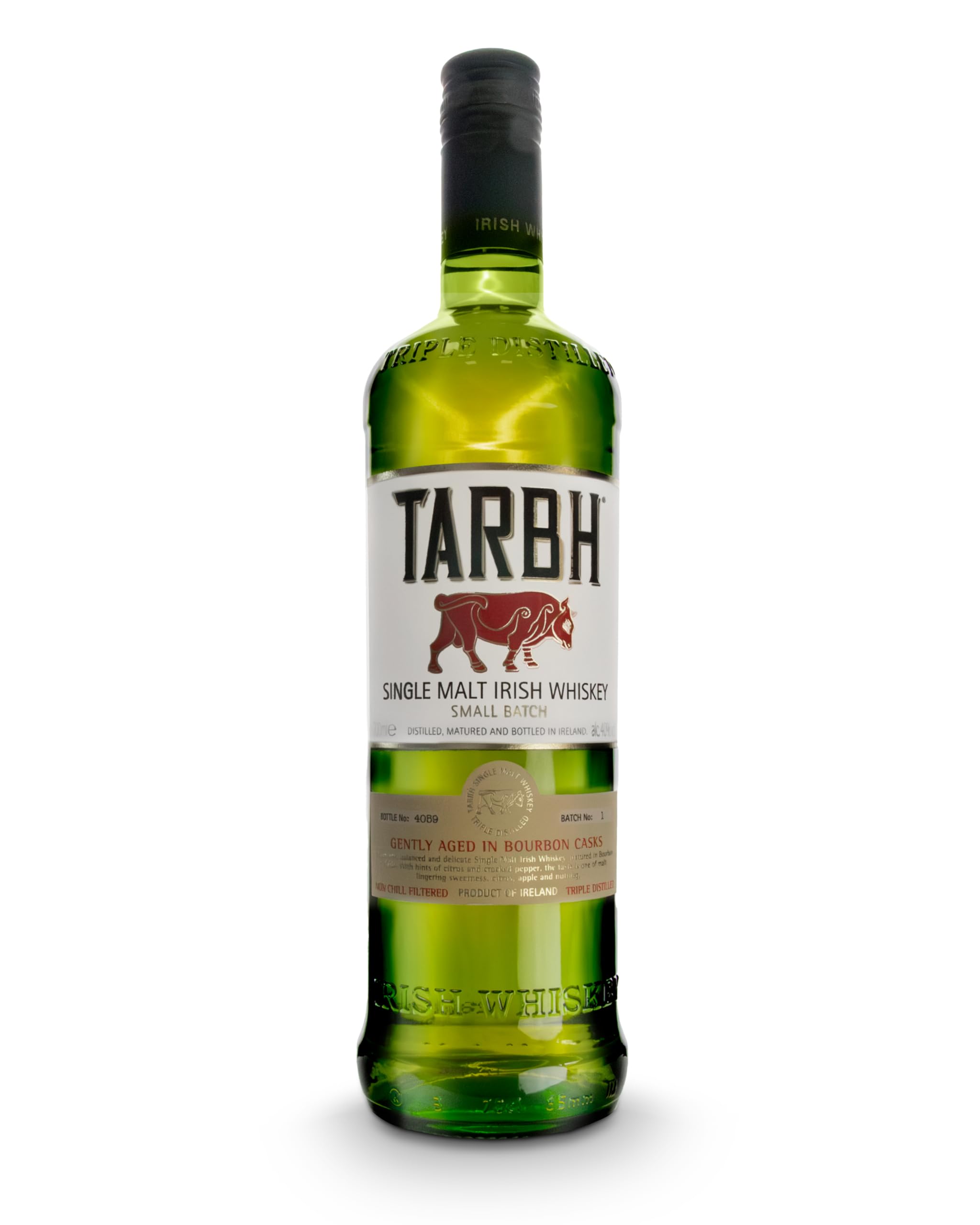 TARBH Contemporary Series Single Malt Irish Whiskey 0,7 l 40% - Small Batch, Triple Distilled & Non-Chill Filtered, Gereift in Bourbonfässern, Aromatisch mit Karamell- und Vanillenoten