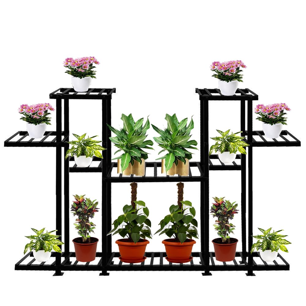 IRON LANDS 12 TIER Plant Stand Multiple Flower Pot Holder Shelves Planter Rack Storage Organizer Display for Indoor Outdoor Garden Balcony (B0D5ZPQ78T) Amazon Price History, Amazon Price Tracker