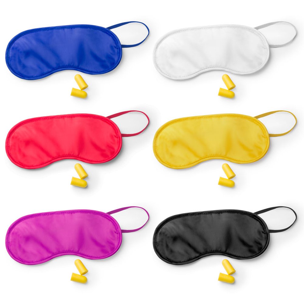 Maschera per occhi colorato viaggio ed Ear Plug Set - Comfort di viaggio pacchetto vacanze viaggi di vacanza (giallo)