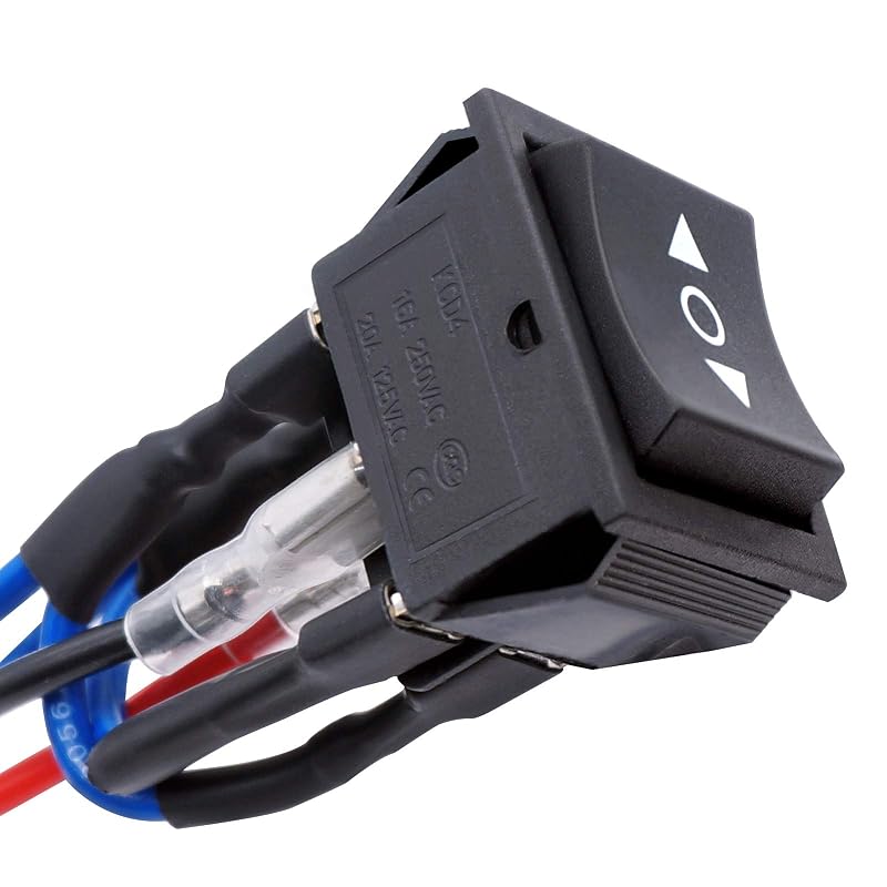 Interruptor tipo Rocker TWTADE reversor de polaridade para motor DC 12 V, 6 pinos, ON-OFF-ON – 1 unidade