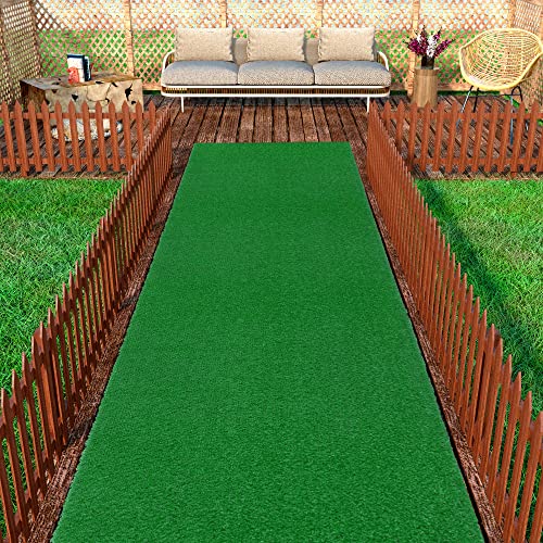Sweethome Meadowland Collection Indoor And Outdoor Green Artificial Grass Turf Runner Rug 2'7" X 8'0" Green Artificial Grass/Pet Mat With Rubber Backed #TOP5