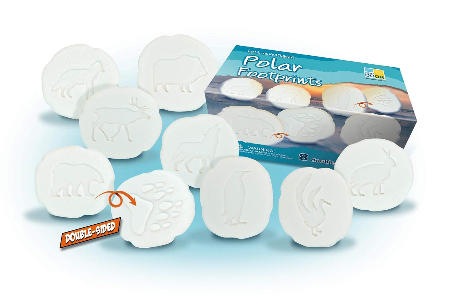 Yellow Door Let's Investigate Polar Footprints, Set of 8