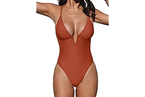 Alluring and Modest High-Cut One-Piece Bathing Suit