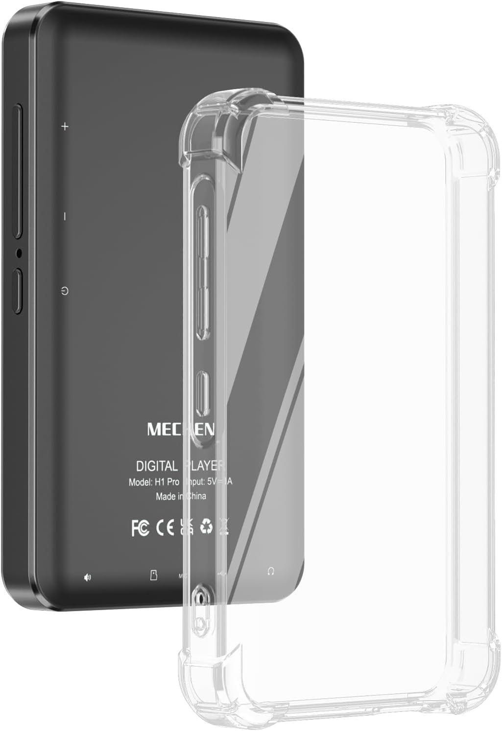 Przezroczyste, odporne na uderzenia silikonowe etui ochronne do MECHEN 4,0 cala Android Bluetooth MP3 Player H1 Pro H10
