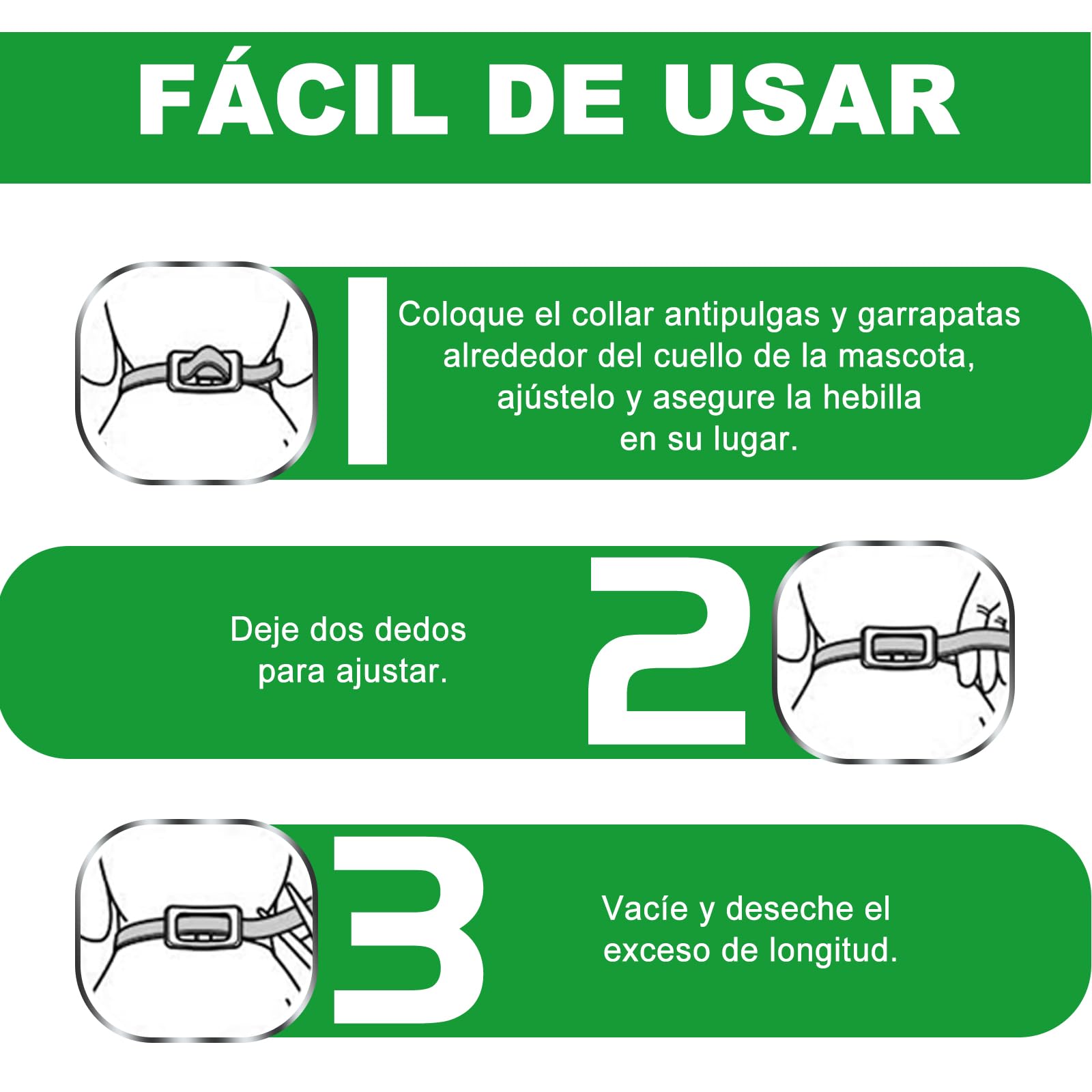 Pack 2 Collares Antiparasitarios para Perros, 24 Meses de Protección contra Pulgas, Garrapatas y Mosquitos - 100% Natural, Impermeable, Ajustable, para Todos los Tamaños — view 6