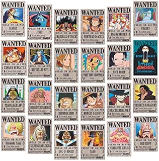 Ruggito One Piece Wanted Posters 28.5 cm × 19.5 cm, Kraft Paper Poster, Luffy 1.5 Million, Pack of 24