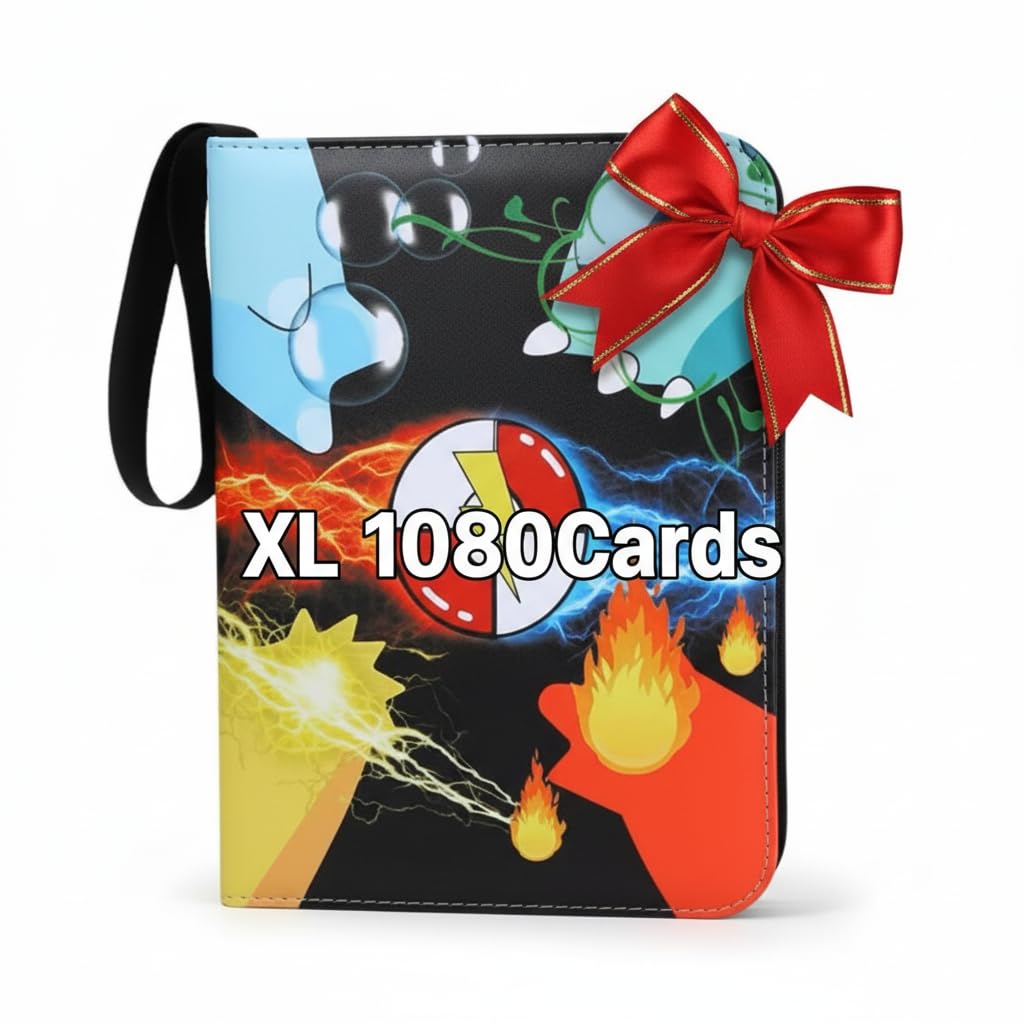 HYSINSE Album per cromos carte da collezione per giochi di carte collezionabilidi 480 buste da gioco,per TCG,regalo per ragazzi e ragazze,album toploader per pokemon tcg
