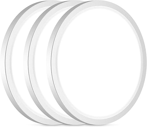 Miniatura 20 de Lámparas de techo de montaje empotrado, 3000K-4000K-6500K y 100W equivalentes a luces LED planas para techo de habitación, luces de techo redondas