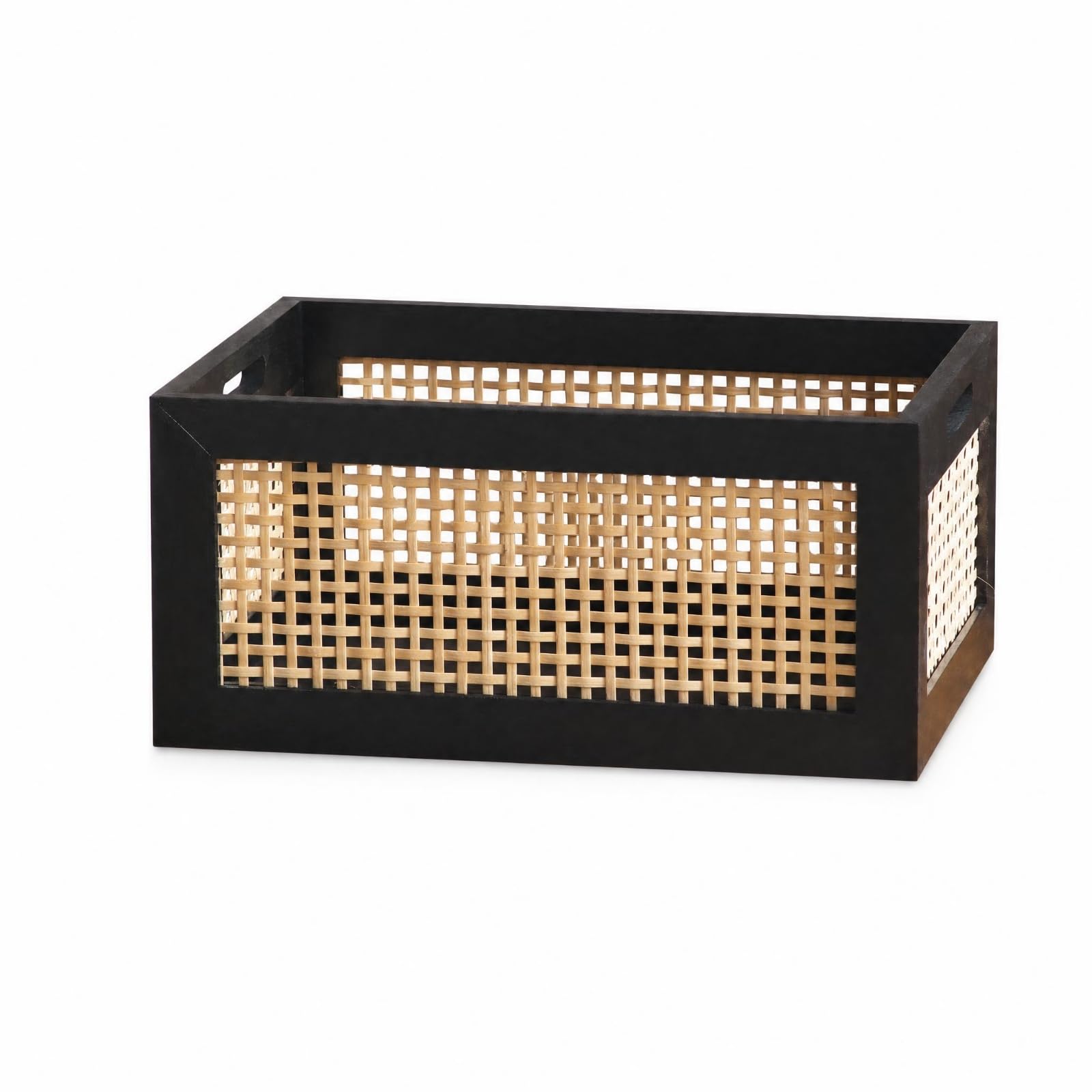 Panier en bambou tressé de haute qualité fait main pour une décoration intérieure raffinée