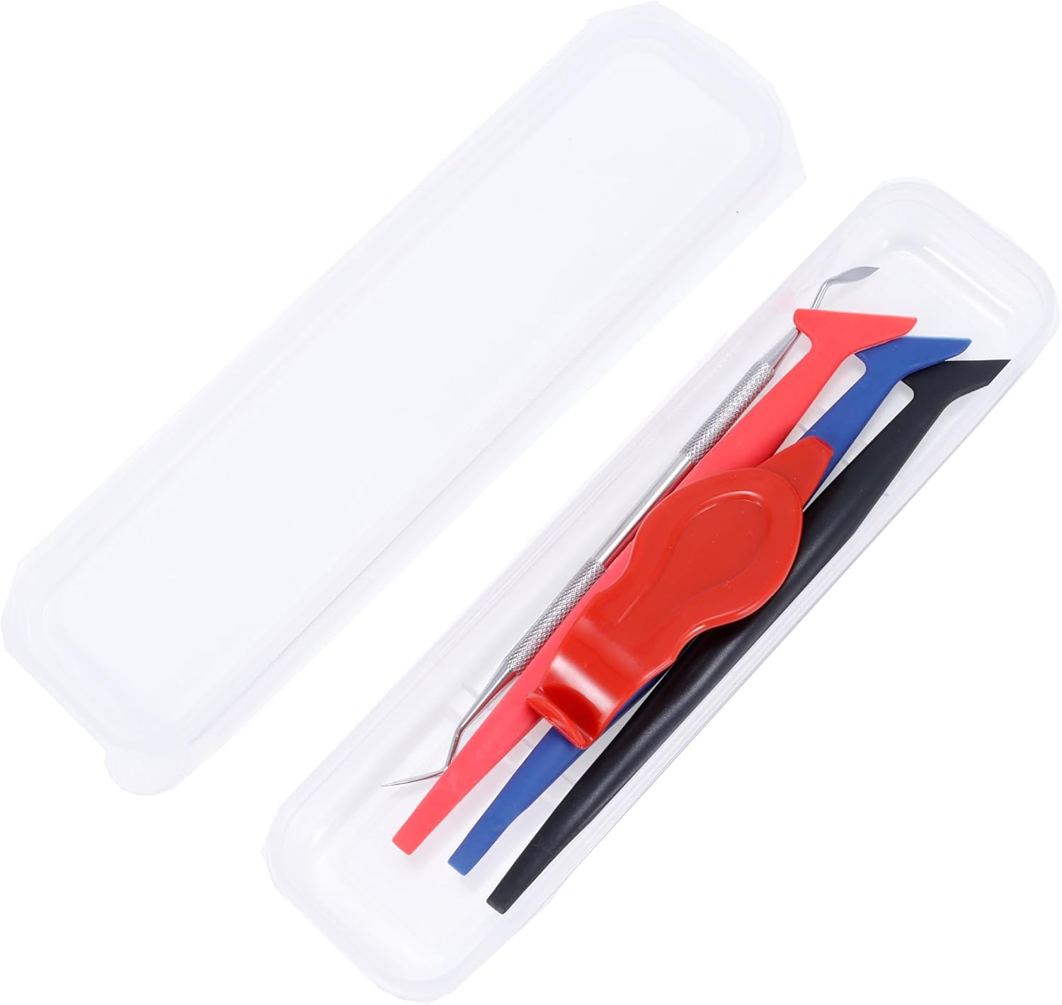 5Pcs Car Stickers Hardness Wrap Vinyl Tools Kit Micro Squeegee Scraper Car Micro Gasket Squeegee Car Film Wrapping Scraper Accessories