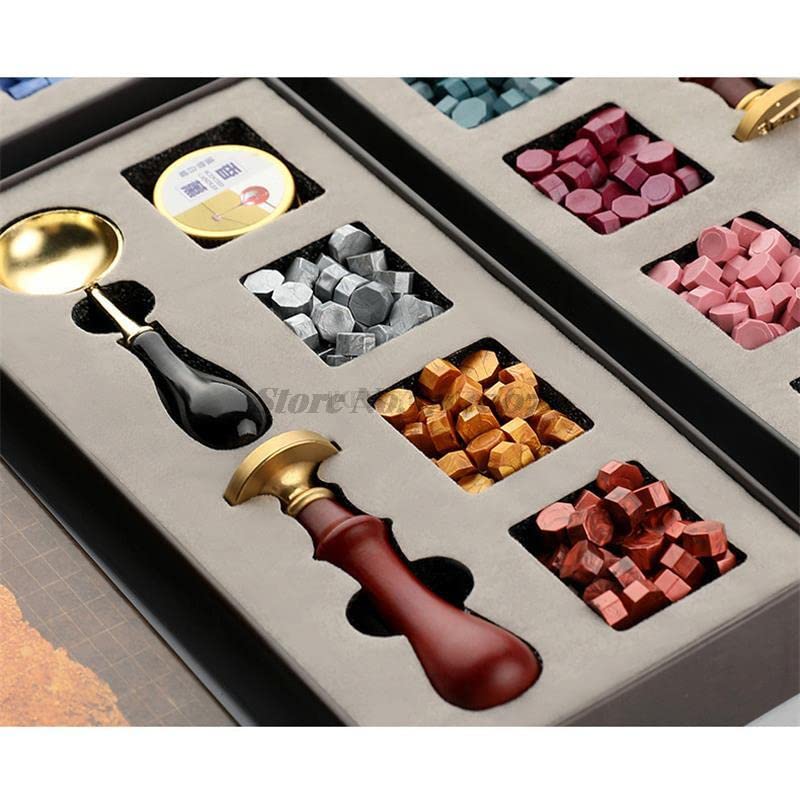 Francobolli personalizzati fai da te Sigillo di cera Kit scatola di mappa Cucchiaio staccabile Set Perline di tenuta Busta Imballaggio di nozze Regali Cartolina-GZZ1051100135,China