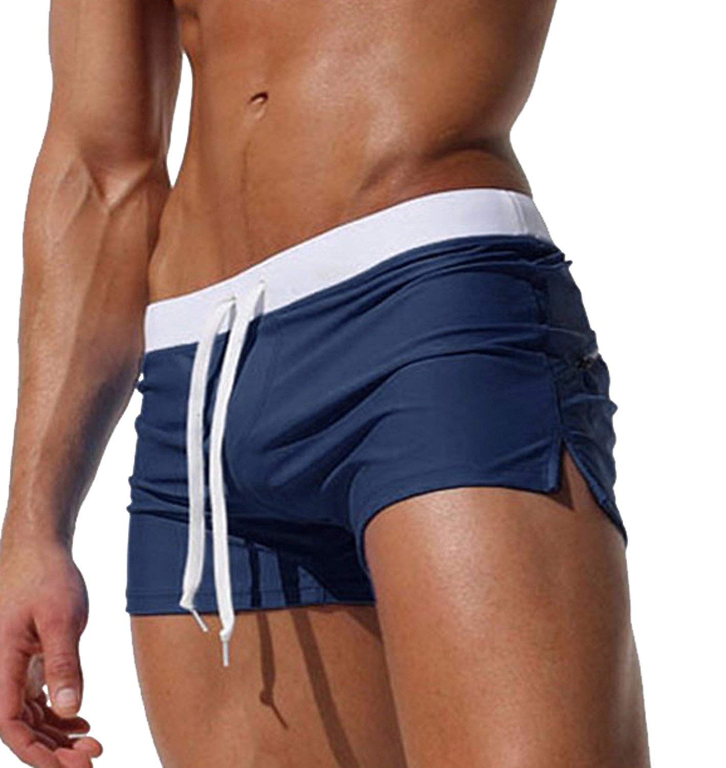 Kfnire Bañadores de natación, Pantalones Cortos de los Hombres de Secado rápido Playa Surf Corriendo Pantalones Cortos de natación Boxeadores Calzoncillos