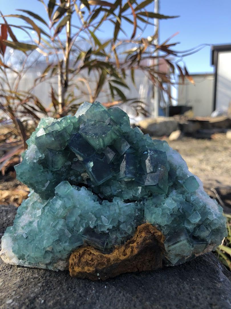 綺麗　940g グリーン　フローライト　蛍石　ラフストーン　クラスター 綺麗940g グリーンフローライト蛍石ラフストーンクラスター