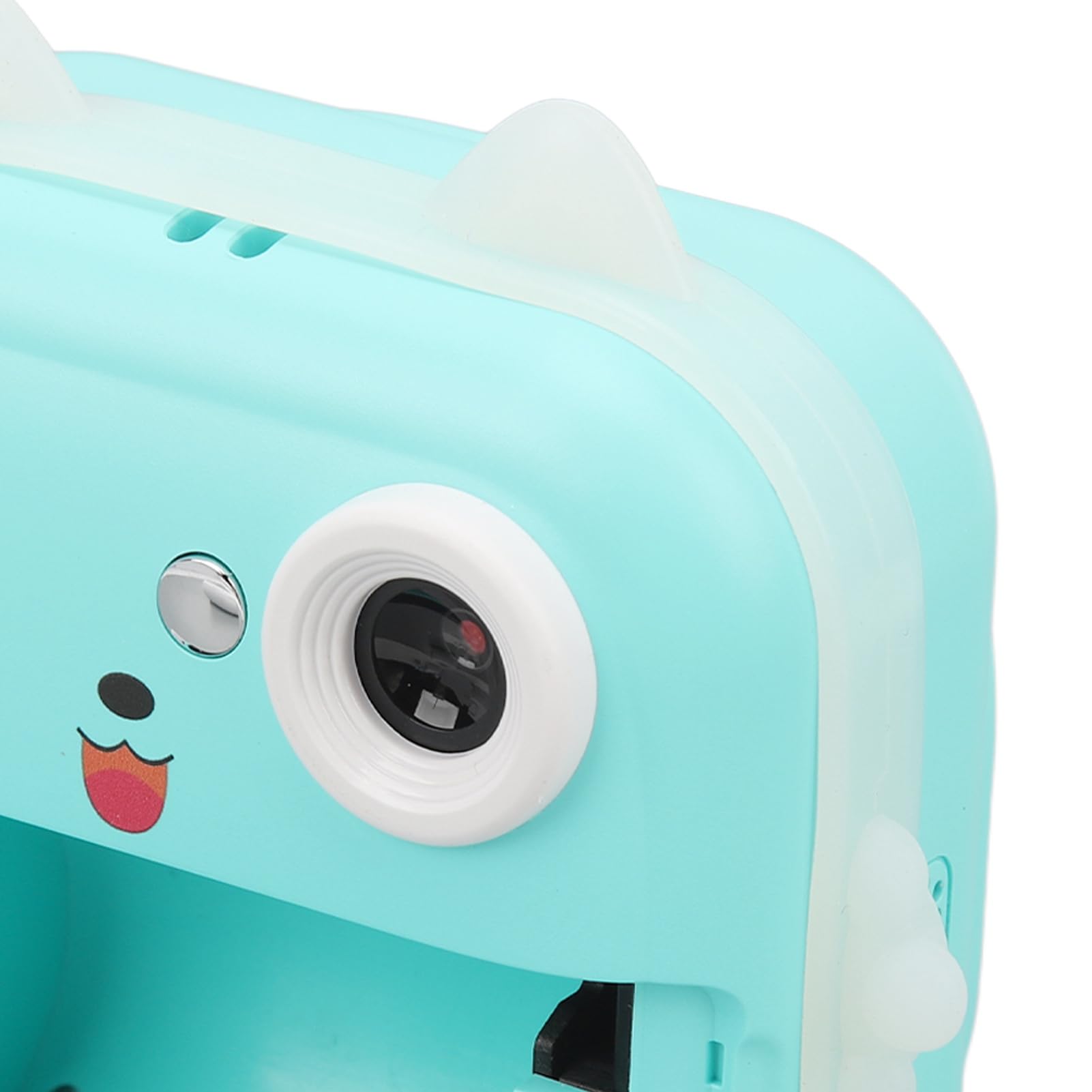 Niedliche Druckkamera 24 MP, Multi-Zoom, Cartoon-Smart-Kids-Sofortbildkamera mit Thermodruck, HD-IPS-Bildschirm, Umweltfreundliches Material fürab 3 Jahren (Blue)