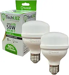 Kit 2 Lâmpadas Led 50w Super Bulbo Alta Potência Bivolt Branco Frio- Techluz