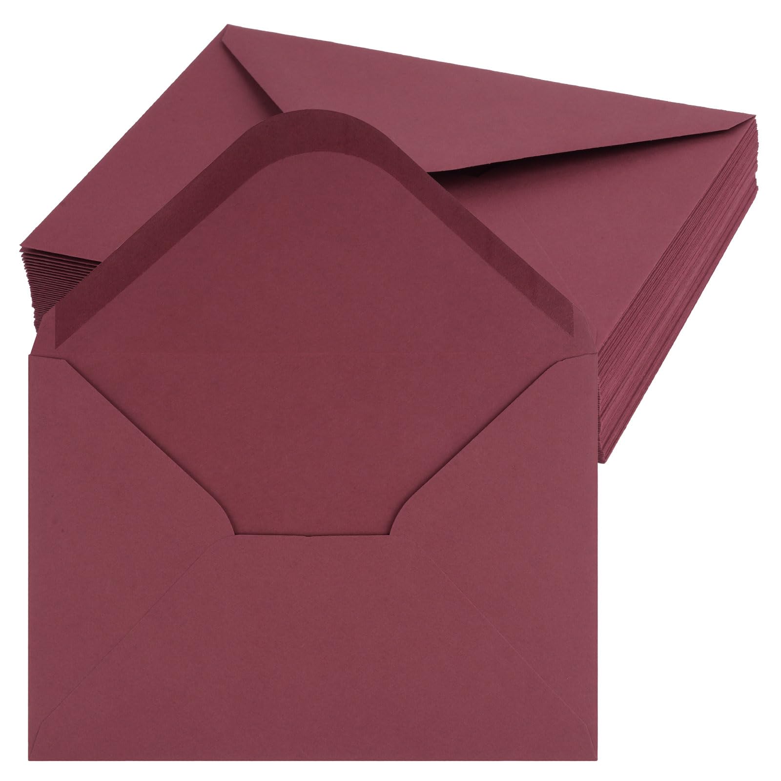 50 pcs Envelopes,Self Seal,120 GSM,Dark red,12.5 x 17.5 cm — image 1