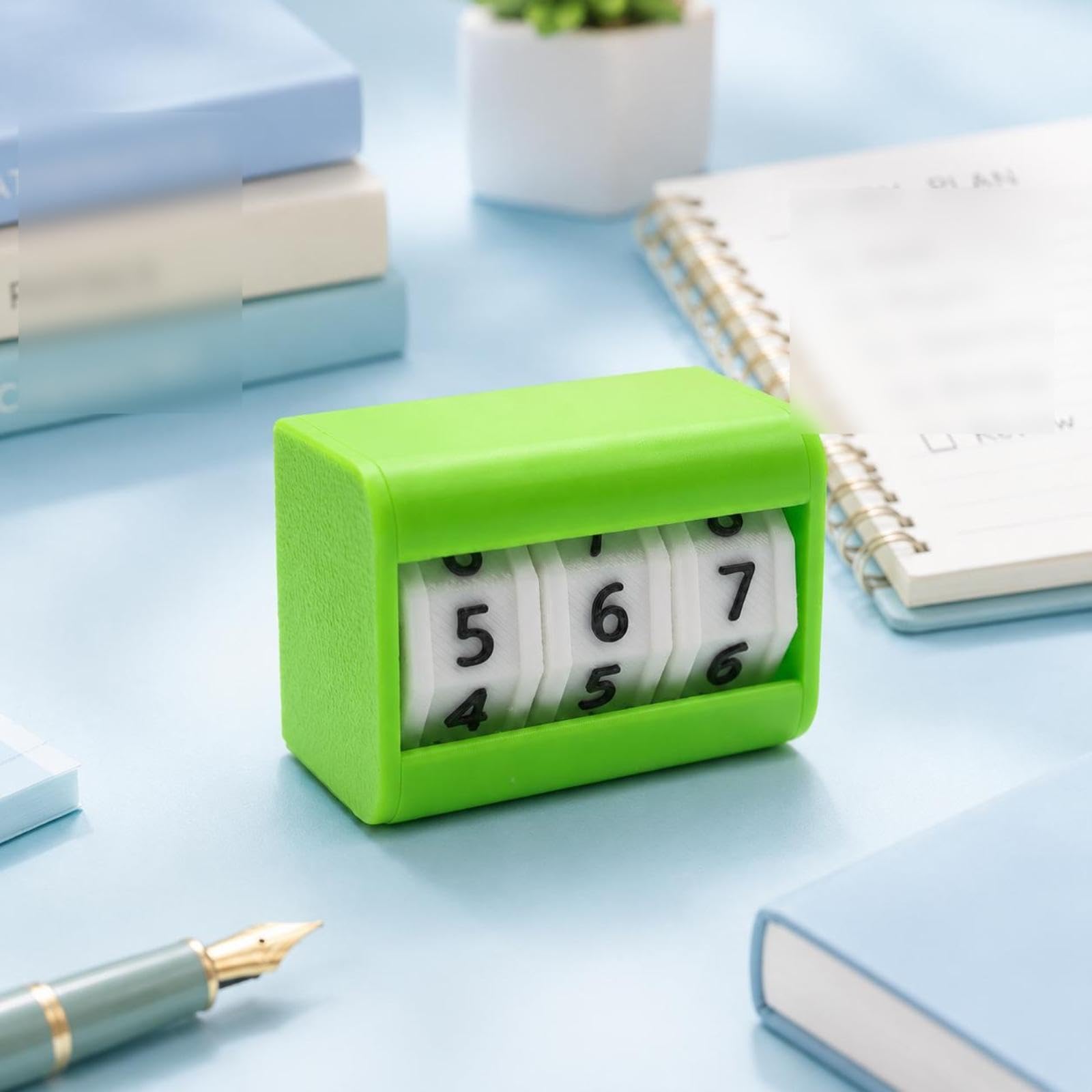 3X Desktop Timer mit Erinnerungsfunktion, Rotierenden Trommeln Und Frontanzeigefenster mit Zahlenanzeige, 5 Stück
