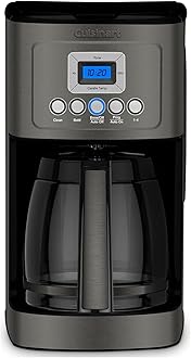 Cuisinart 14-Cup Coffee Maker, Programmable PerfecTemp Glass Carafe Coffee Machine with 1-4 Cup Setting, Brew Strength Control and Brew Pause, Stainless Steel, DCC-3200BKSNAS, Black