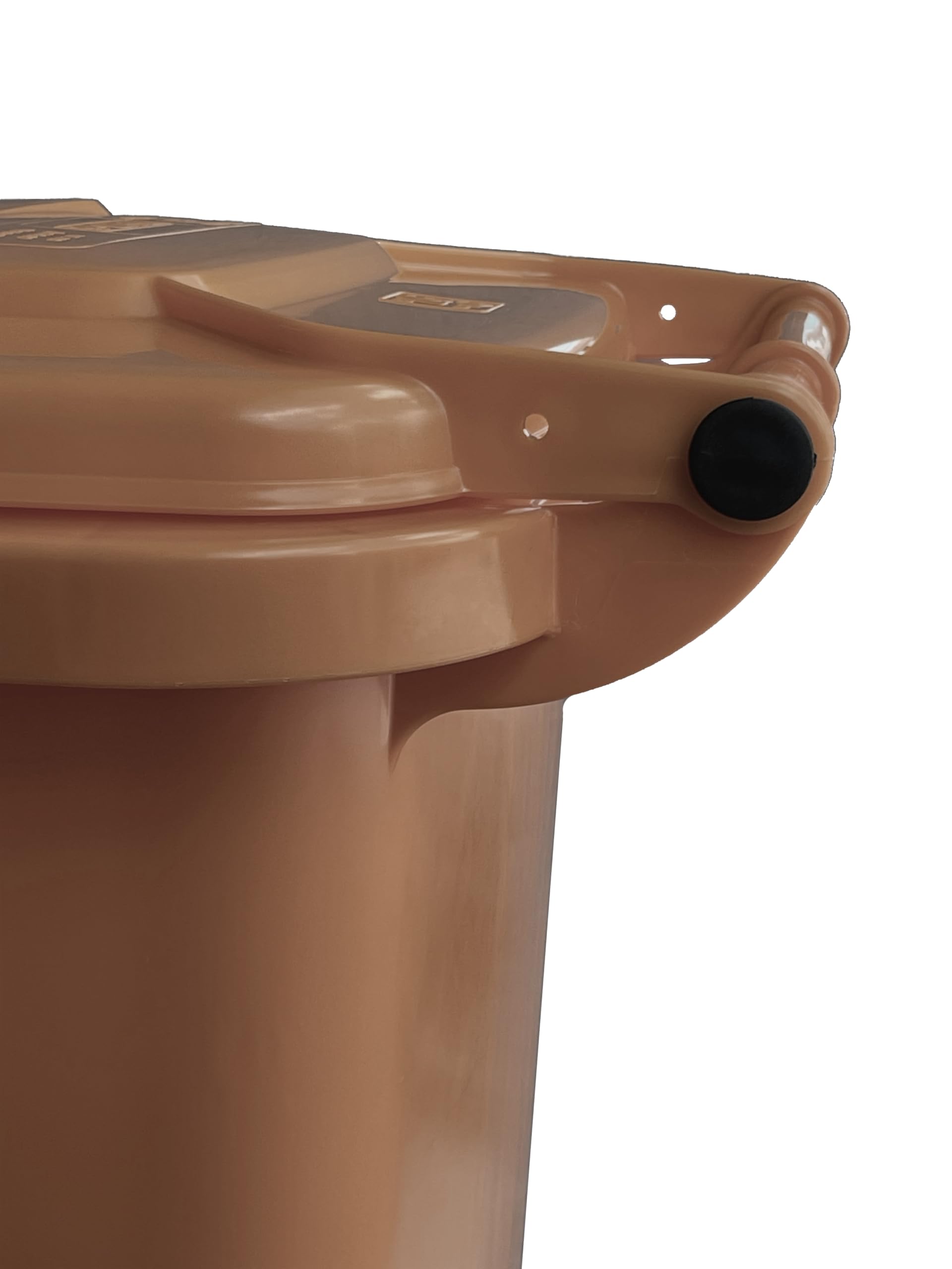 Mobil Plastic - Cubo con ruedas para la recogida selectiva de residuos, 120 l, para uso exterior, color marrón (UNI EN 840)
