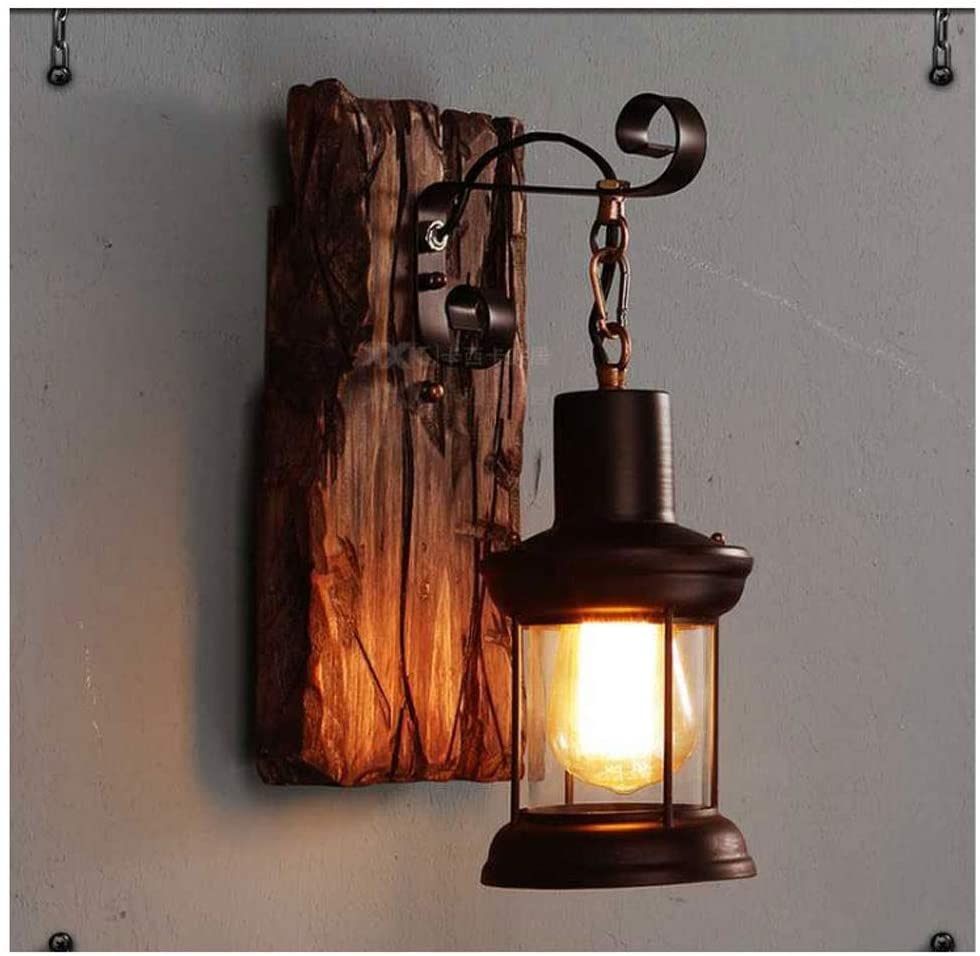 Lámpara de pared vintage para cafetería y bar con diseño de metal 4