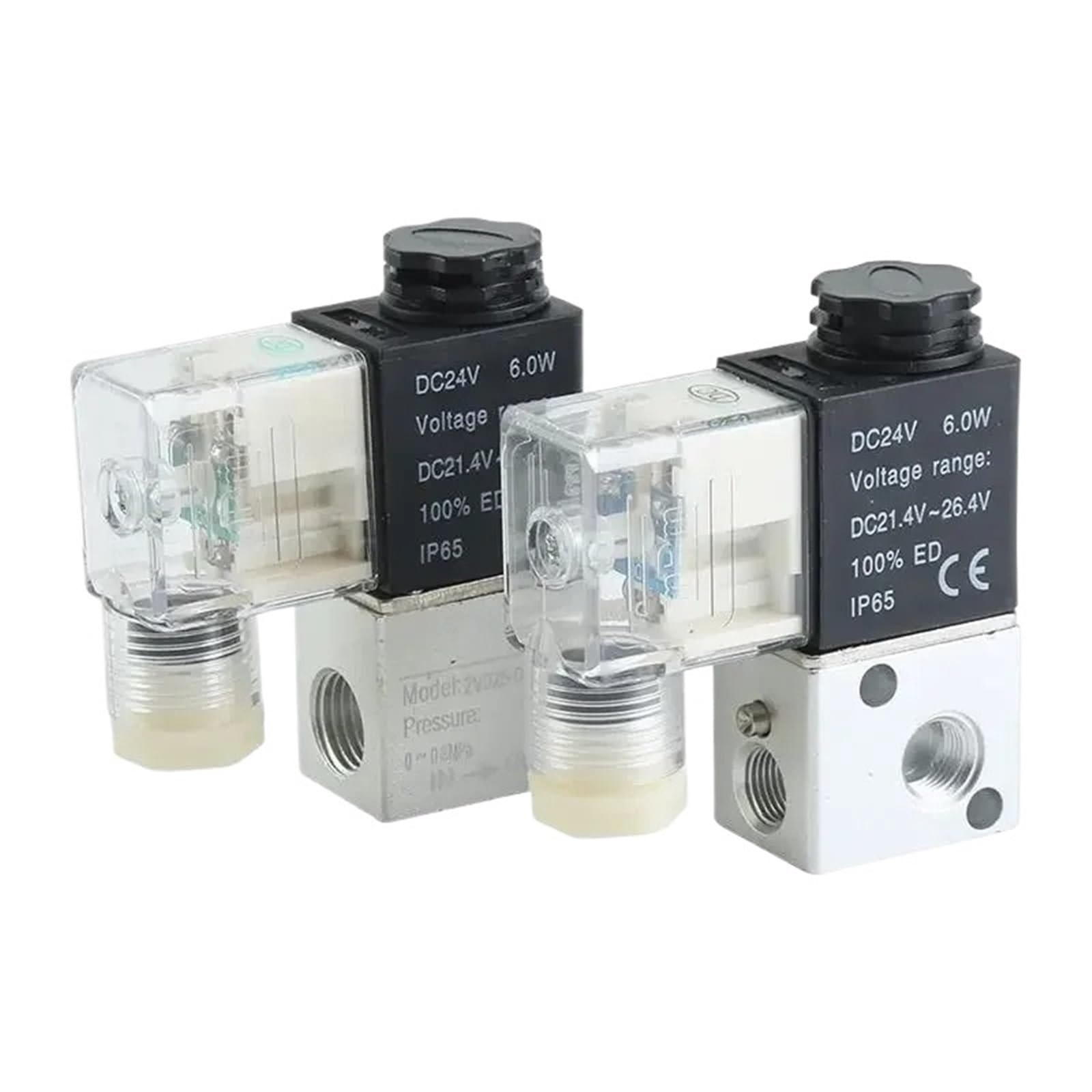 Électrovanne pneumatique 2V025-08 AC380V 2 positions 2 voies 1/4 pour circuit d'air