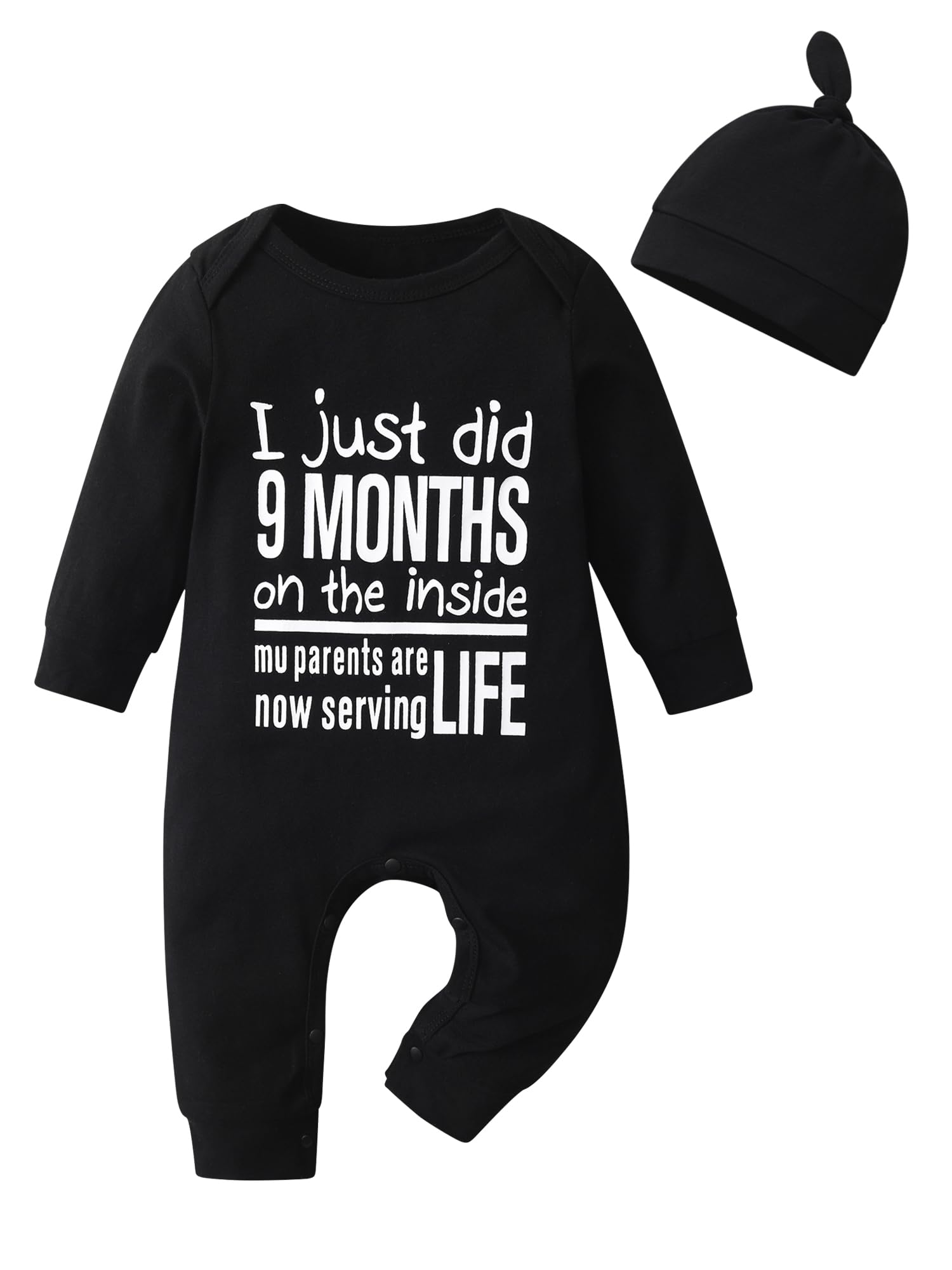 hoigesn Baby Boy Rompers Long Sleeve One Piece Jumpsuit Baby Outfits（9-12 Months）