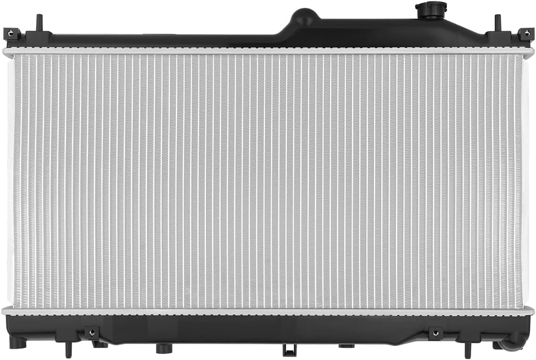 DNA Motoring OEM-RA-13425 1-Row Aluminum Core Radiator Compatible with 14-18 Forester 2.5L Non Turbo,27-1/16" W X 13-3/8" H X 5/8" D,1-9/16" Inlet / 1-9/16" Outlet