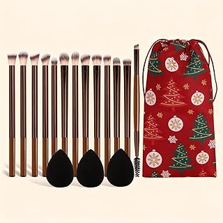 Juego de brochas de maquillaje de 17 piezas c...