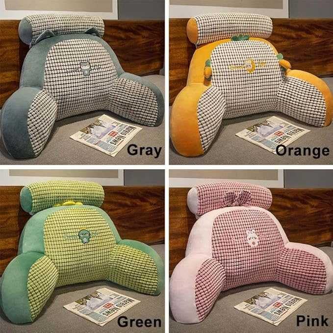 Cojín mullido para la cintura, soporte de espalda, almohada para sentarse en la cama, cómoda almohada de apoyo lumbar para relajarse en la cama