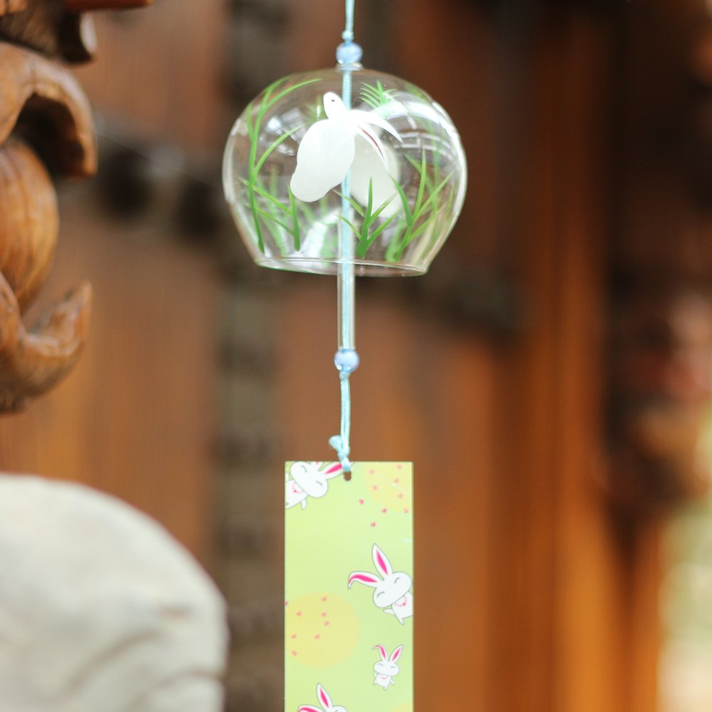 Amazon.com : ACEVER Japanese Edo Furin Glass Wind Chimes (White