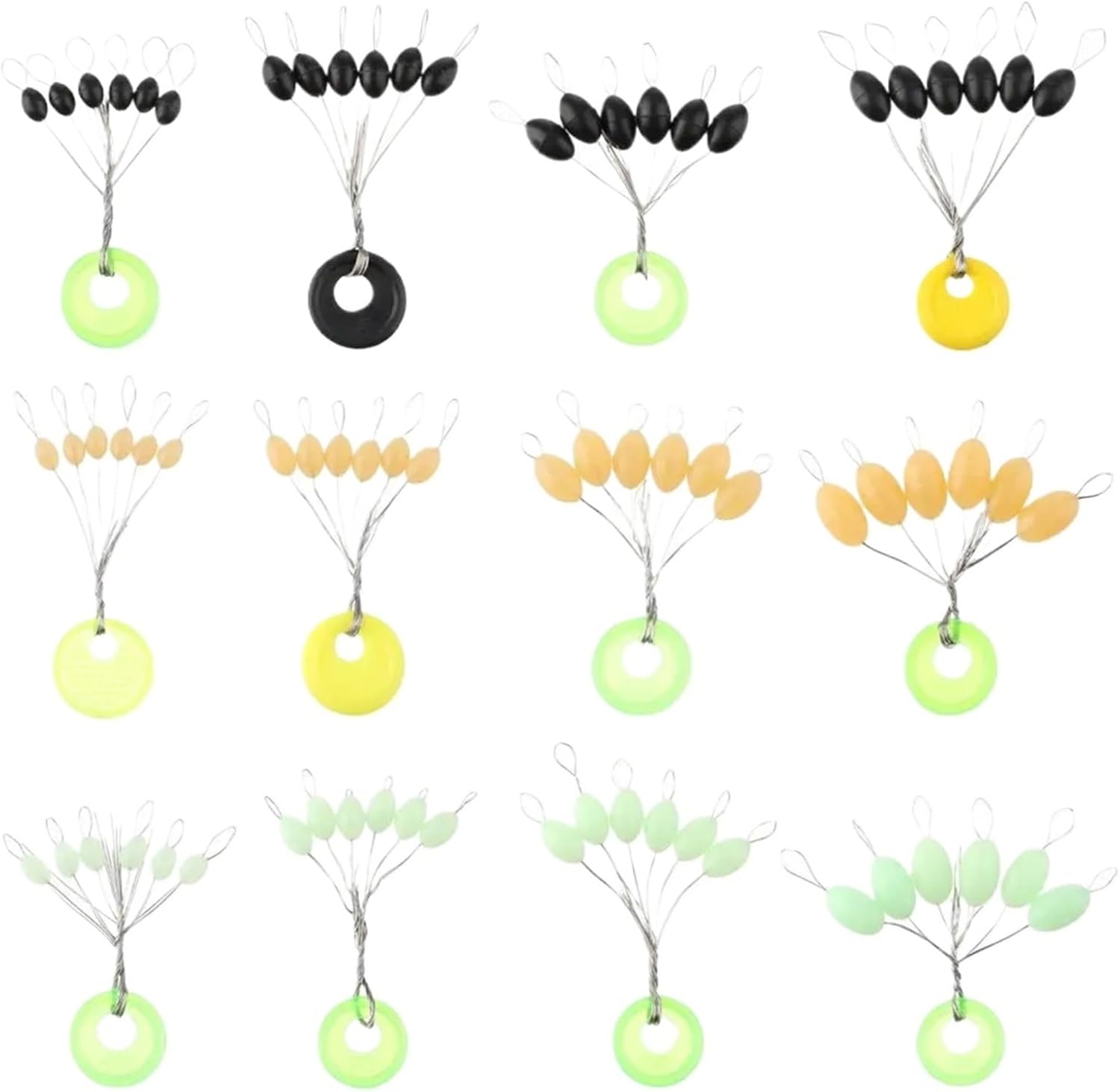 Bobber Stopper 600pcs Carp Line Stopper Luminous Space Beans Fishing Accessories Black Rubber Float Catfish Flotador for Fishing
