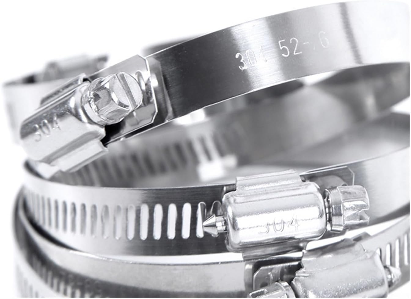 Adjustable Hose Clamps kit, 1-2PC 6mm-350mm 304 Stainless Steel Adjustable Hose Clamps Pipe Clamp Worm Gear Clip Hose Clamp