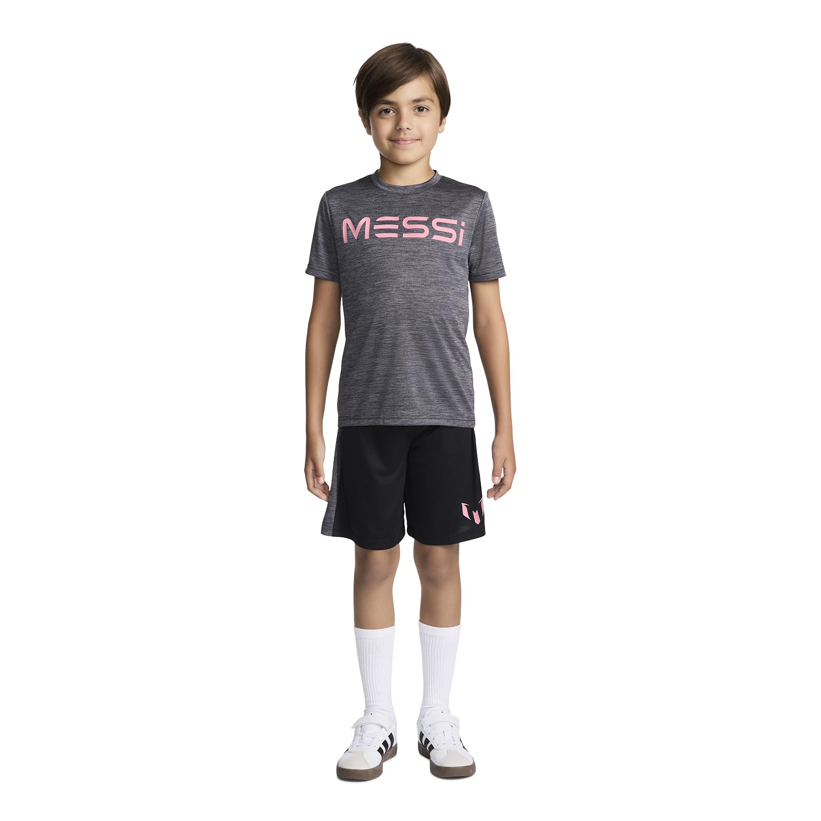 Messi boys Lifestyle Short Sleeve 2-piece Set, Slim-fit Jersey Set With Top & Shorts
