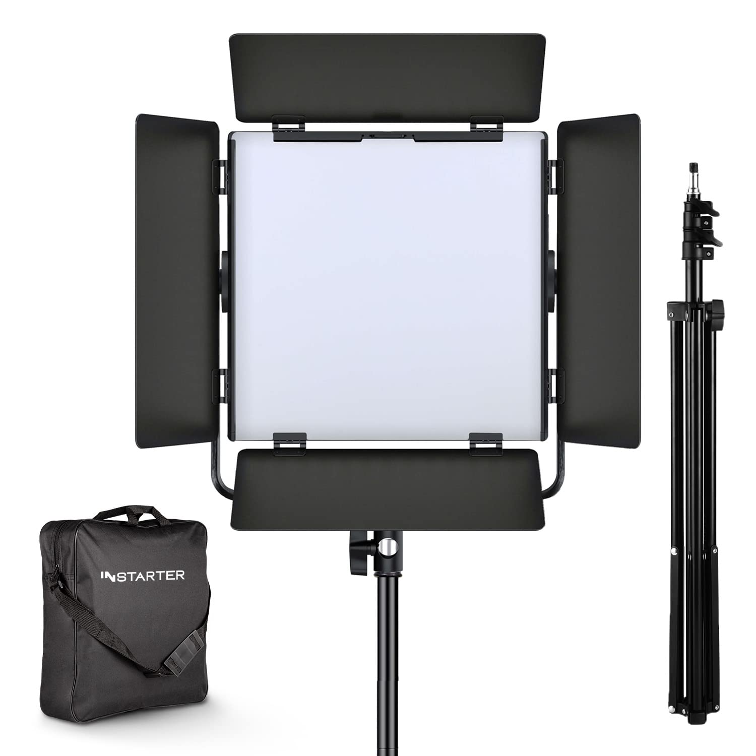 luz LED RGB de vídeo con trípode - Espectro RGB 360°, Bi-Color de 3200-7500K, 60W de Potencia Regulable, Ideal para Foto y Streaming, luz para vlogging con Efectos, Uso Interior y Exterior