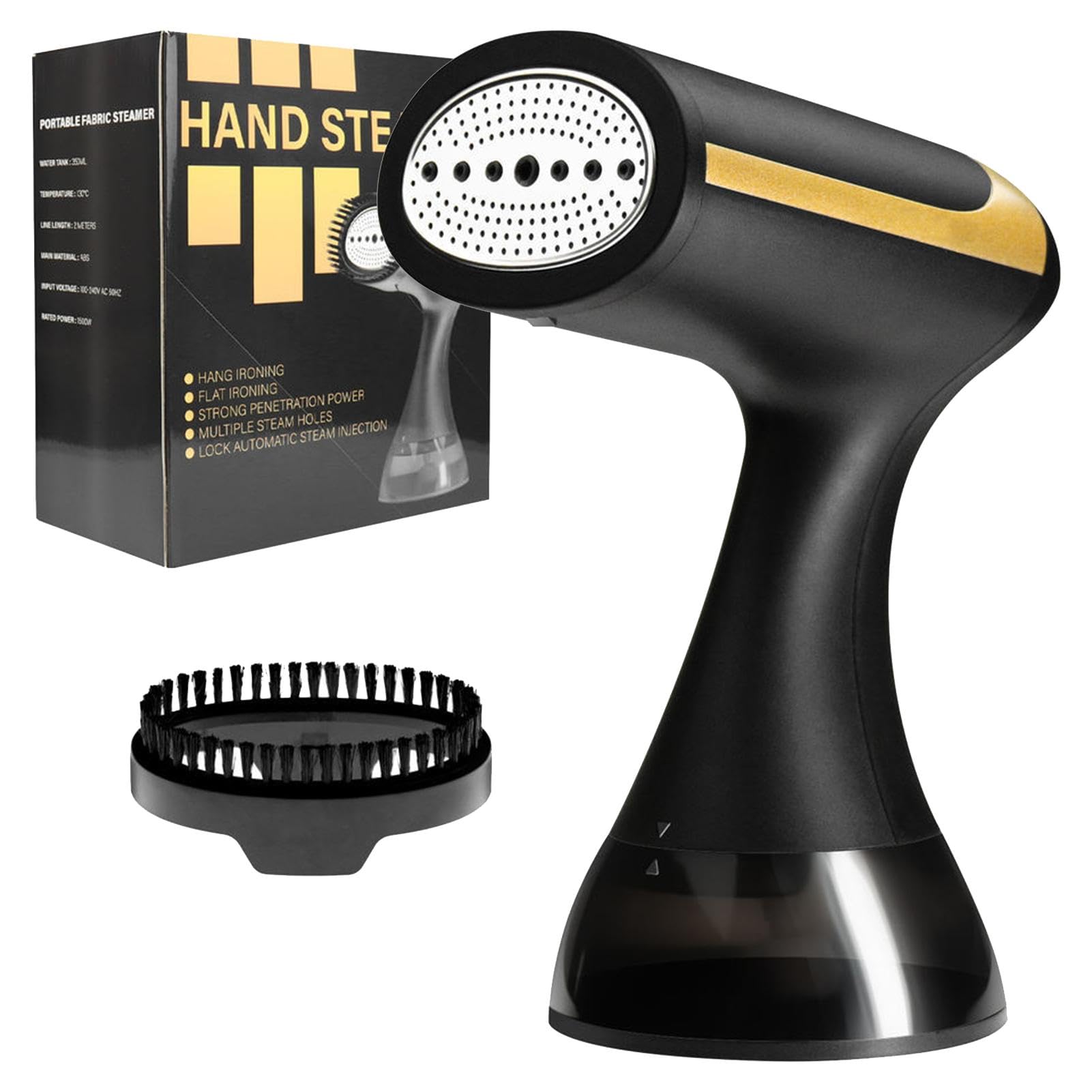 Stiratrice a vapore portatile, piroscafo a vapore, portatile da viaggio | 1500 W, pentola a vapore potente per casa, magliette, camicie e mobili.