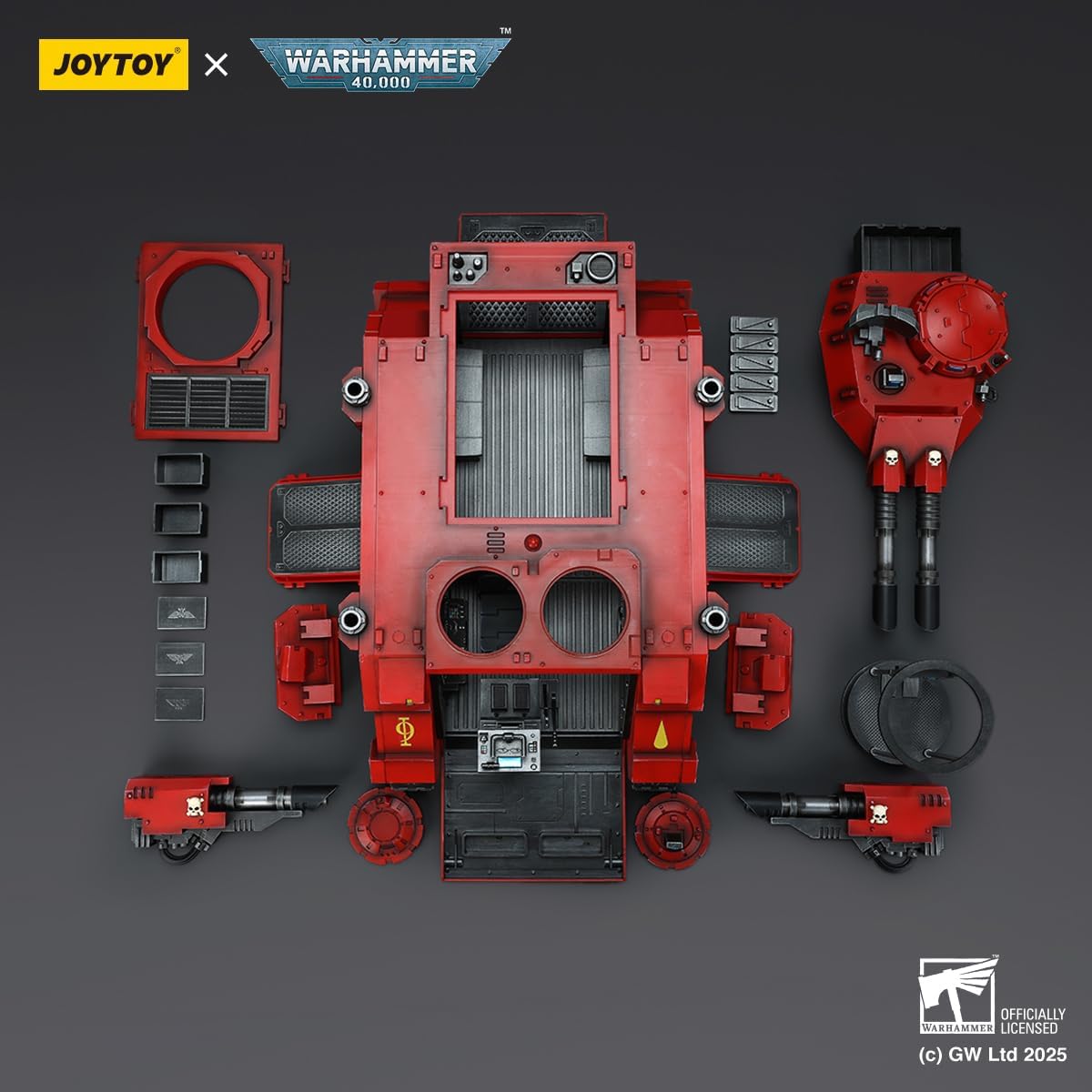 JOYTOY Warhammer 40K Blood Angels Predator Annihilator with Twin Lascannons 1:18 Scale Action Figure Mecha Joy Toy Collection Model 10in