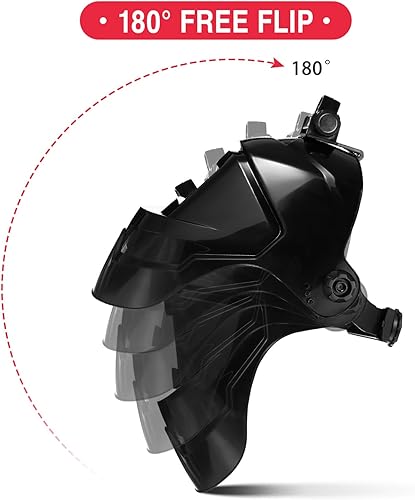 Miniatura 7 de Pantalla de visión grande del casco que oscurece auto de la máscara conveniente del soldador práctico para diversos ambientes
