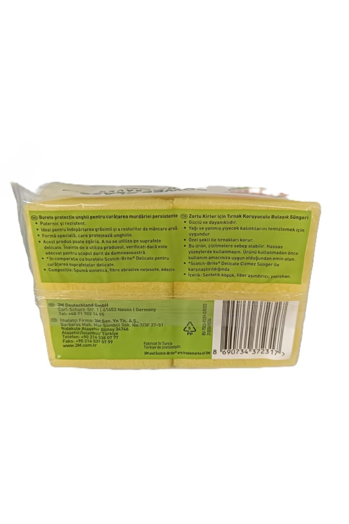 Scotch Brite Scotch Brite Power Classic 2'Li Sünger X 2 Paket/Tırnak Koruyuculu