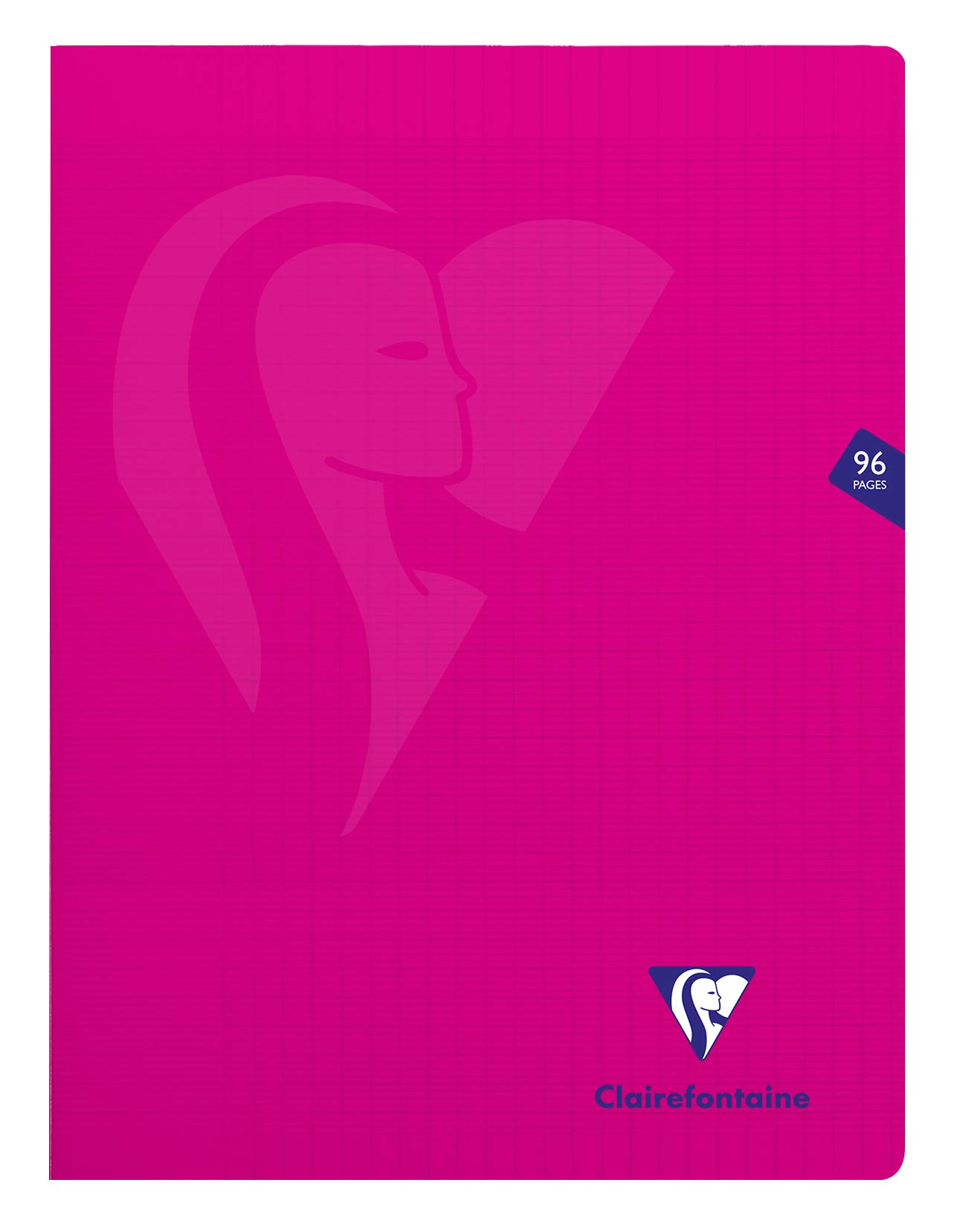 Clairefontaine 313361C A Pack of 10 Mimesys Roses Stapled Notebooks - 24x32 cm - 96 Seyes Ruled Pages - White Paper 90 g - Polypro Cover