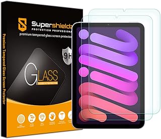 Supershieldz (2 Pack) Designed for iPad Mini 6 8.3-Inch (2021, 6th Generation) Tempered Glass Screen Protector, Anti Scratch, Bubble Free
