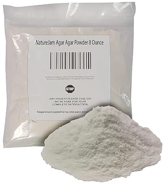NatureJam Agar Agar Powder 8 Ounce-Premium Gel Strength Gelatin Substitute For Vegans-Stronger Strength