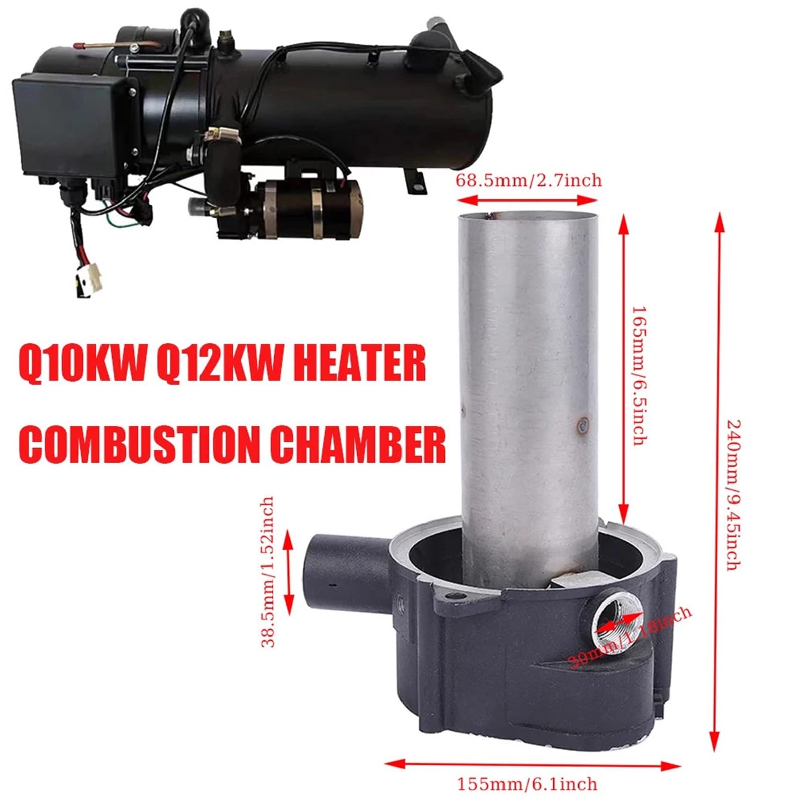 samochodowy Nagrzewnica 10 kW 12 kW palnik ogrzewania postojowego z płynem niezamarzającym Diesel z uszczelką Chiński palnik ogrzewania postojowego Diesel Spalanie nagrzewnica powietrza