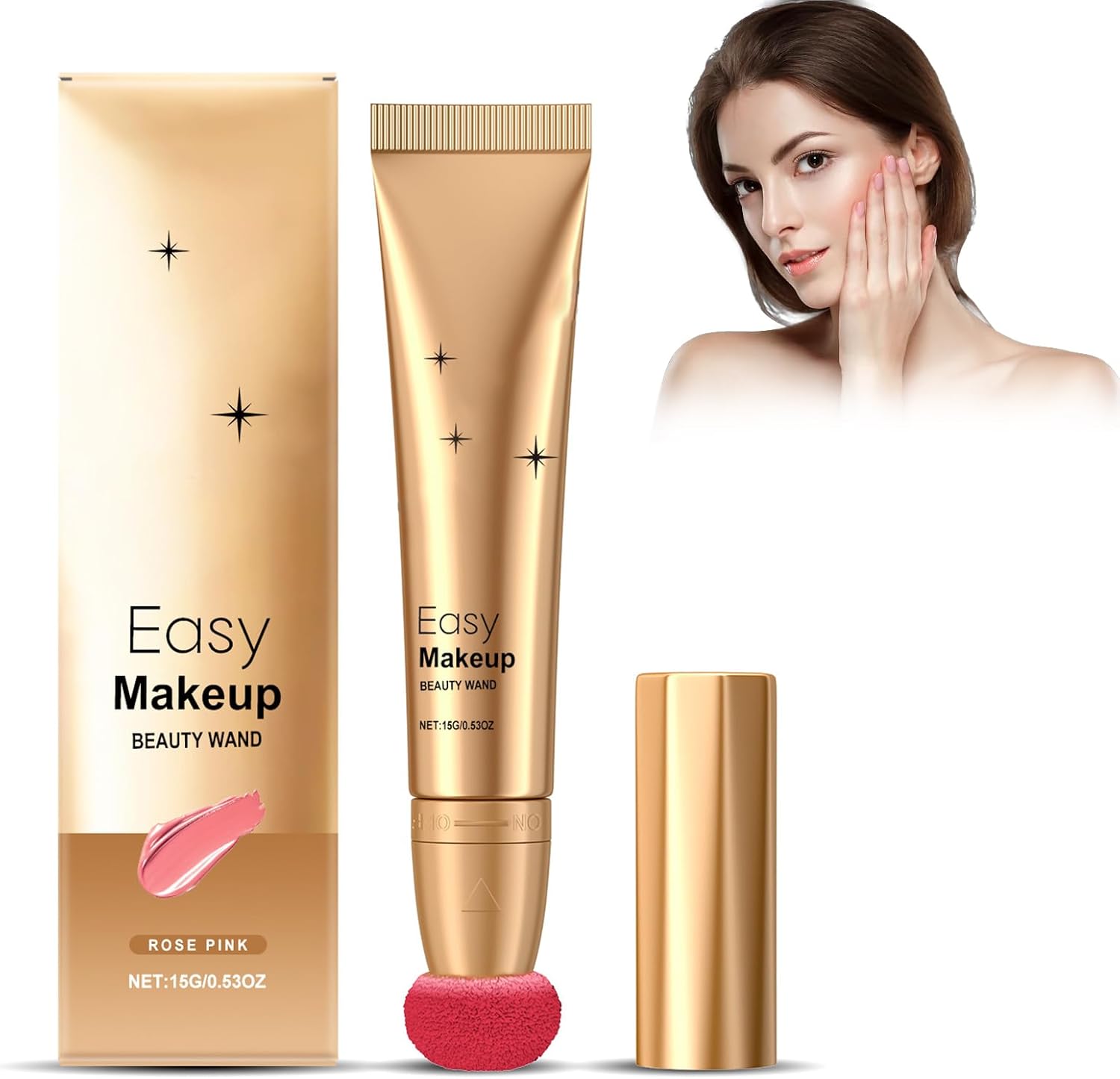 Vloeibare blush cushion pen, blush stick voor gezicht, rouge, make-up, blush stick, zijdeachtige make-up stick voor natuurlijke vloeiafwerking, vloeibare blush pen, crème, rouge voor wangen, ogen