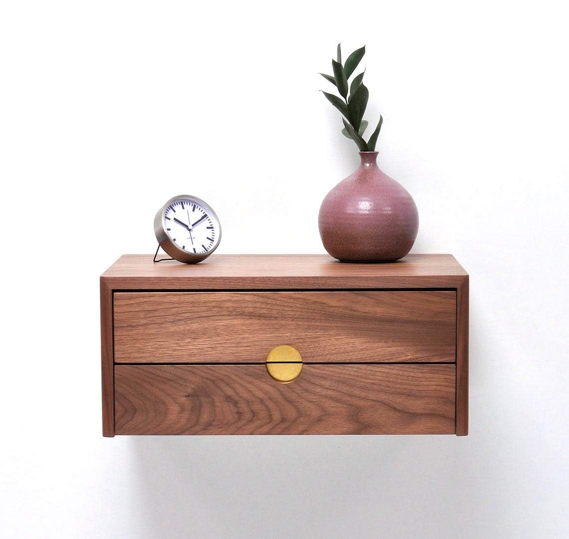 Md Decor Elegant Floating Nightstand with Double Drawer – Sheesham Wood, Walnut Finish – Space-Saving Wall-Mounted Bedside Table with Ample Storage, Ideal for Bedrooms and Modern Décor-image-19