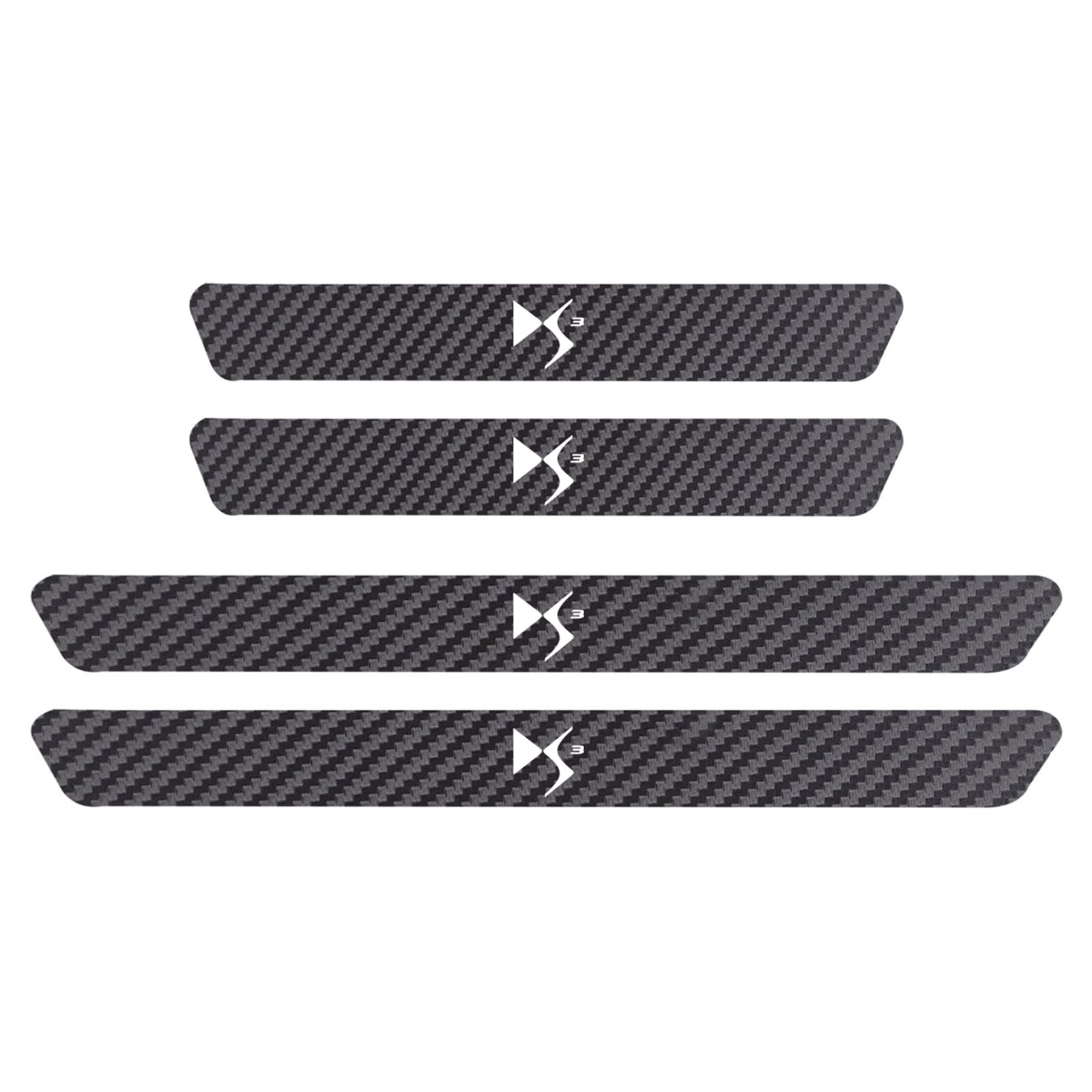 Symilov 4PCS Car Door Sill Protector for Citr-oen C8 C6 C5 C4L C4 C3 C2 C1, Carbon Fiber Auto Accessories Scuff Guard Threshold Cover Pedal Sticker Trim - Non-Slip, DS3