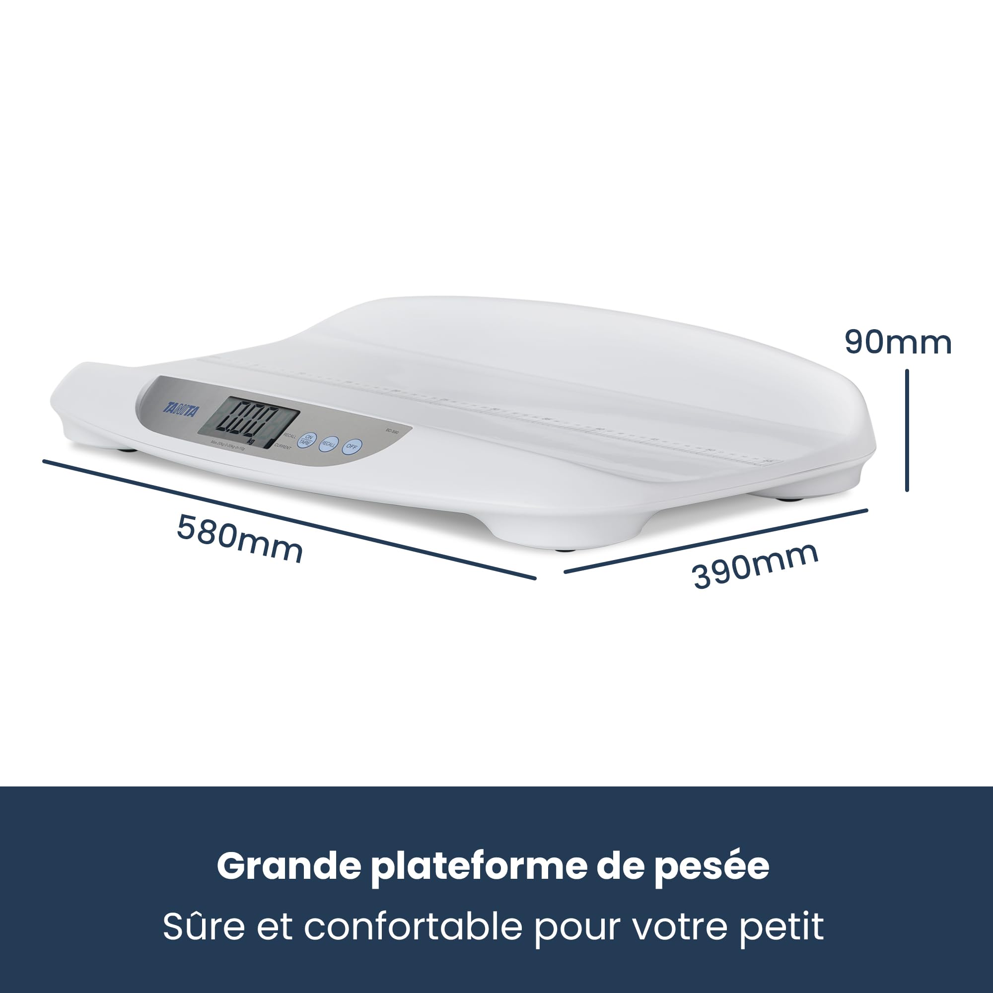TANITA BD-590 Pèse-Bébé Numérique avec Longueur Mètre Blanc
