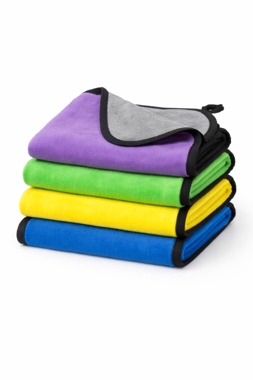 SINGHALS Ultra Soft 500 GSM 4 PCS of Microfiber Towel of Purple, Green, Yellow, Blue Color Highly Absorbent Towels Used for CAR, Cleaning and Washing Cloth.-image-49