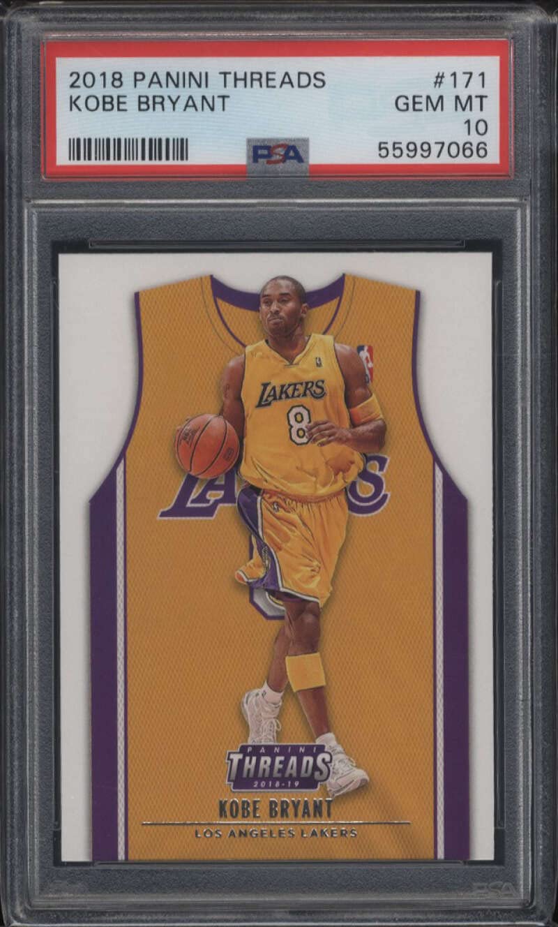 Amazon.com: 2018 Panini Threads Kobe Bryant #171 PSA 10 Gem Mint HOF :  Collectibles & Fine Art