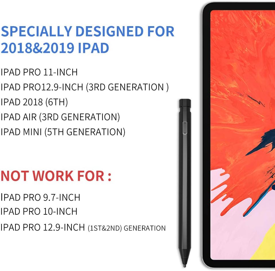 AWINNER Pencil Compatible with iPad (Black)